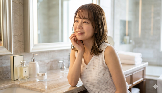 毎日のスキンケアで保湿を行う女性のイメージ